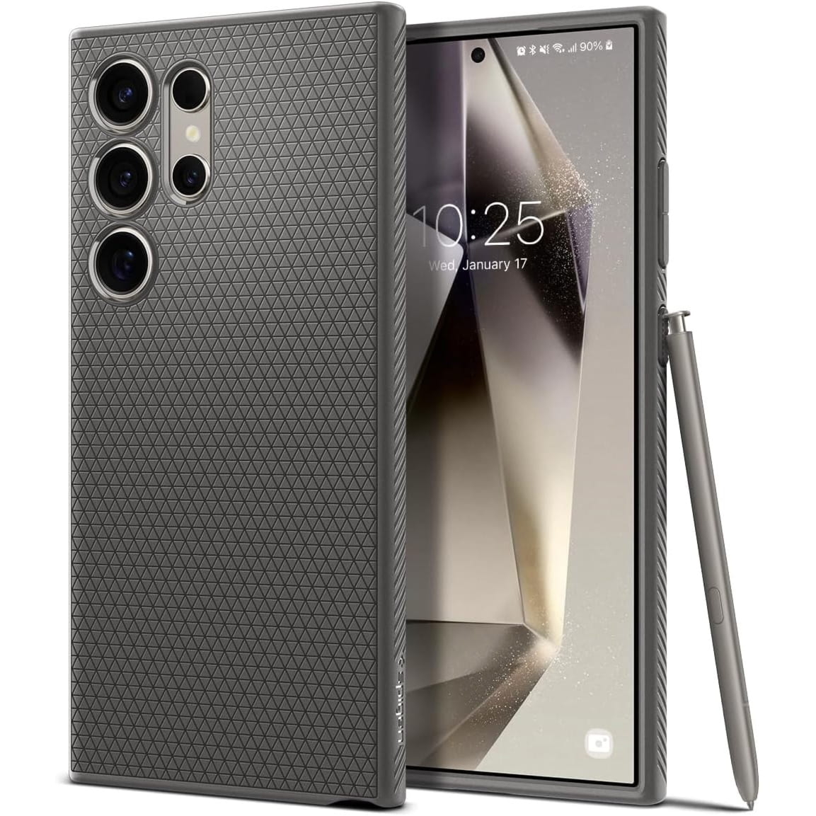 Etui Spigen Liquid Air do Galaxy S24 Ultra, szare