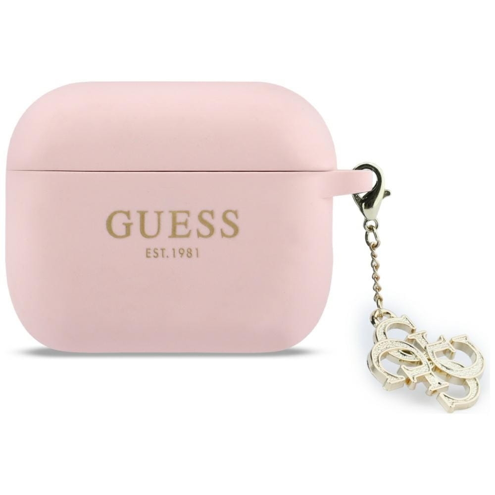 Etui Guess Silicone 4G Charm Case AirPods Pro 3, różowe