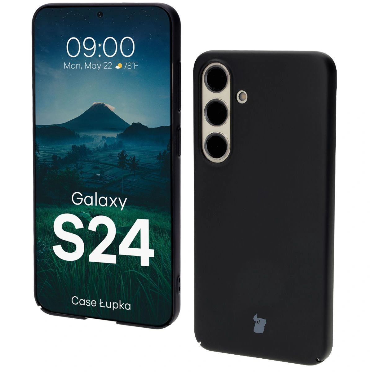 Etui Bizon Case Łupka do Galaxy S24, czarne