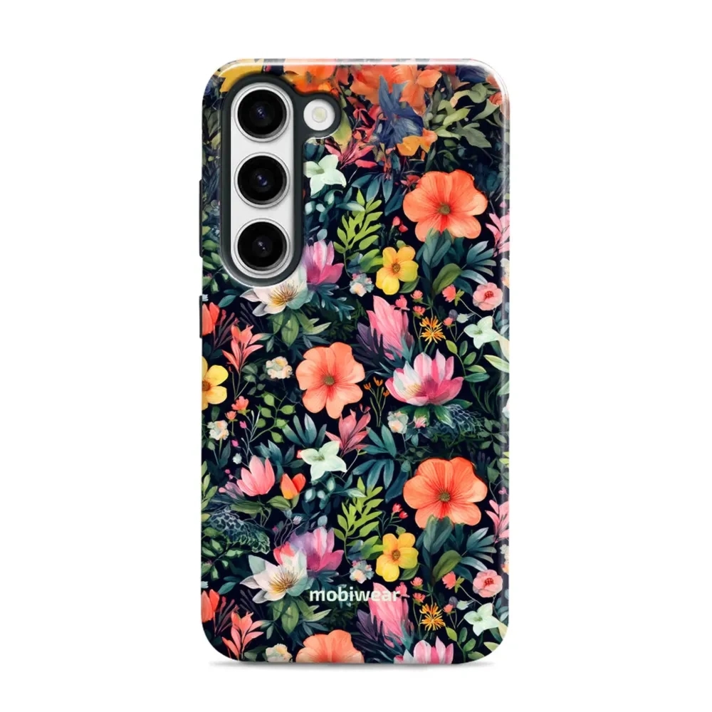 Etui ochronne do Galaxy S23, Mobiwear Elite Pro, kolorowo-kwieciste