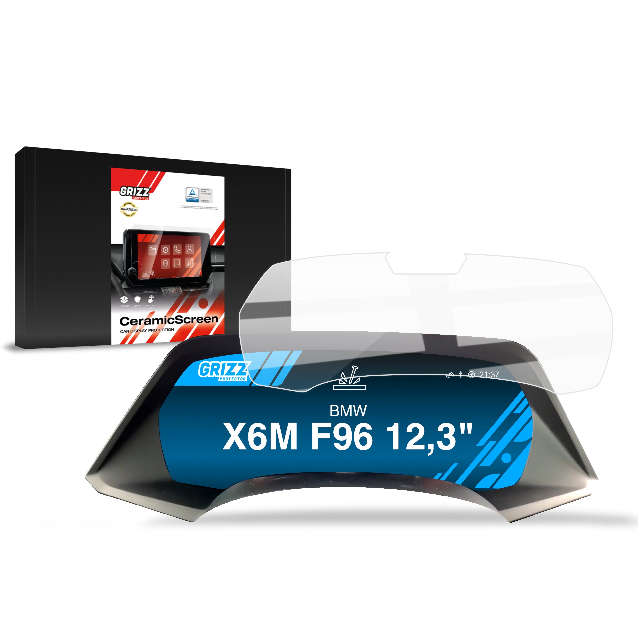 OUTLET: Folia ceramiczna Grizz Protector do BMW X6M F96 Live Cockpit Sensor 12,3″ (2019-2023)