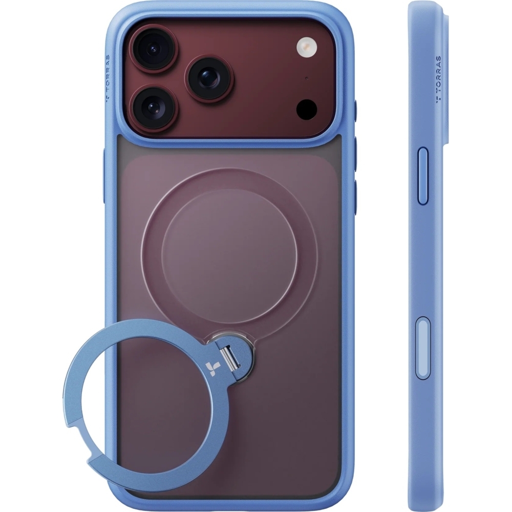 Etui Torras Ostand Q3 Spin do iPhone 18 Pro / 17 Pro do MagSafe, niebieskie