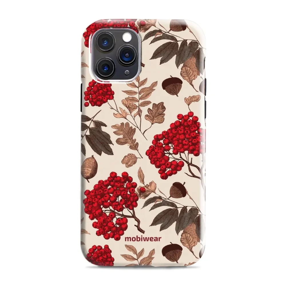 Etui ochronne do iPhone 11 Pro Max, Mobiwear Elite Pro, jarzębina na ecru