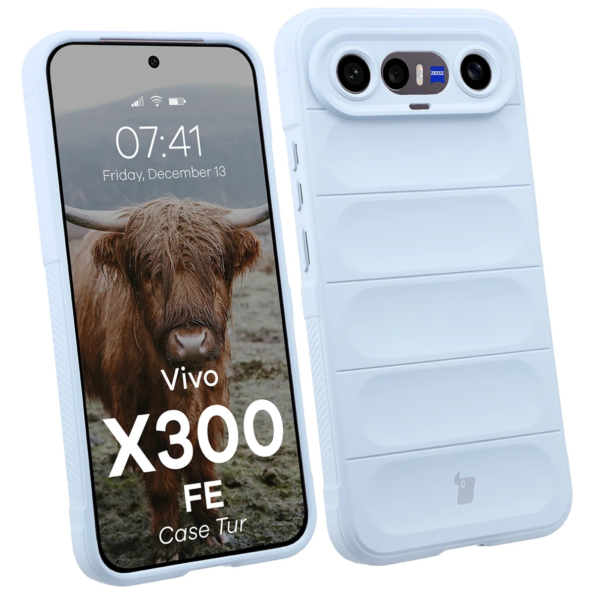 Pancerne etui Bizon Case Tur do Vivo X300 FE, jasnoniebieskie