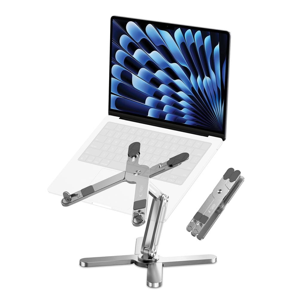Image of Metalowa podstawka pod laptopa Tech-Protect ULS200, srebrna