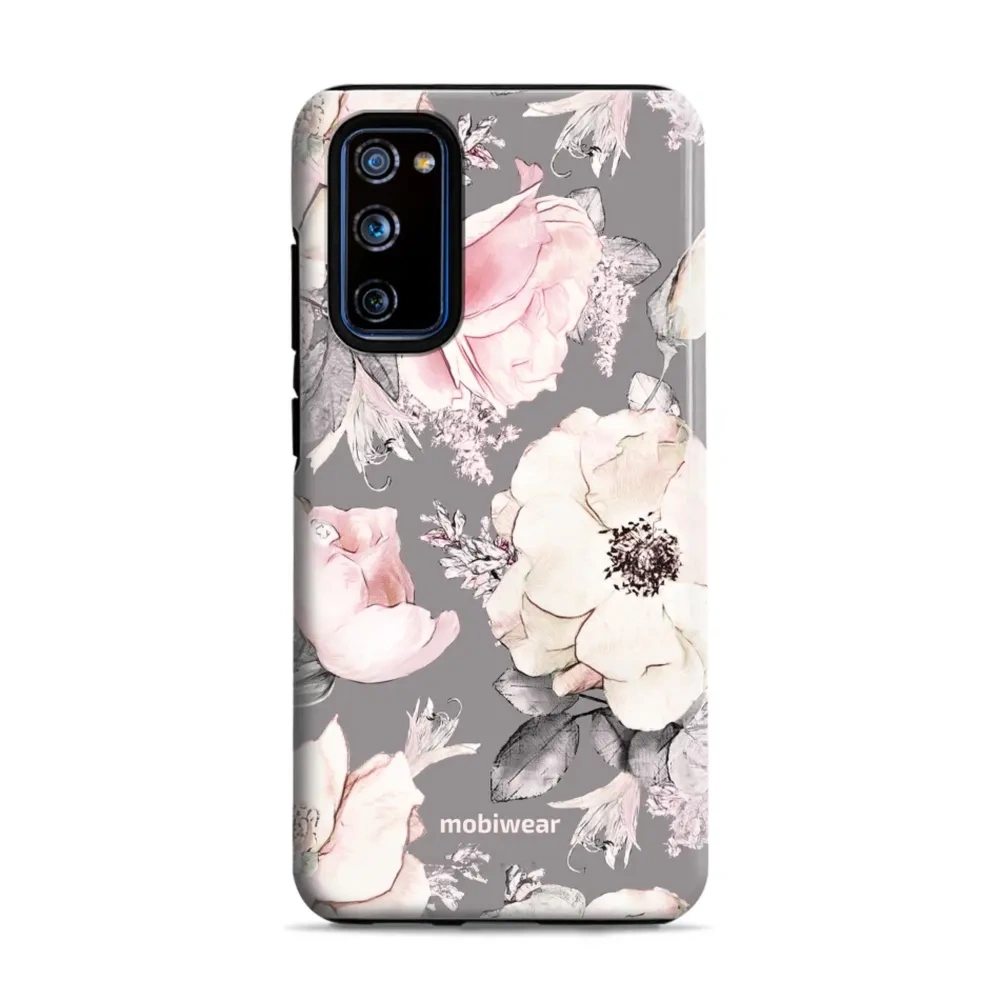 Etui ochronne do Galaxy S20 FE, Mobiwear Elite Pro, różowo-kwieciste