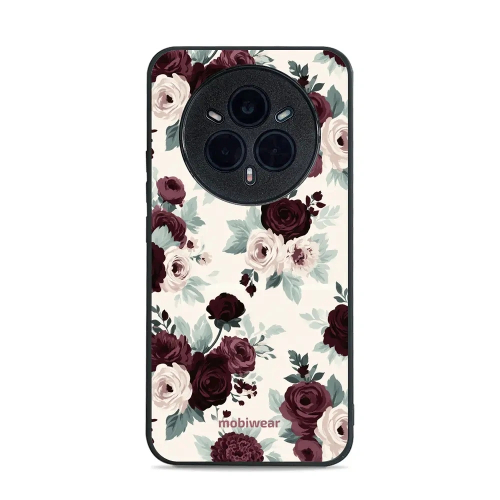 Etui ochronne do realme 14 Pro 5G, Mobiwear Glossy Case, róże z szałwią na kremie