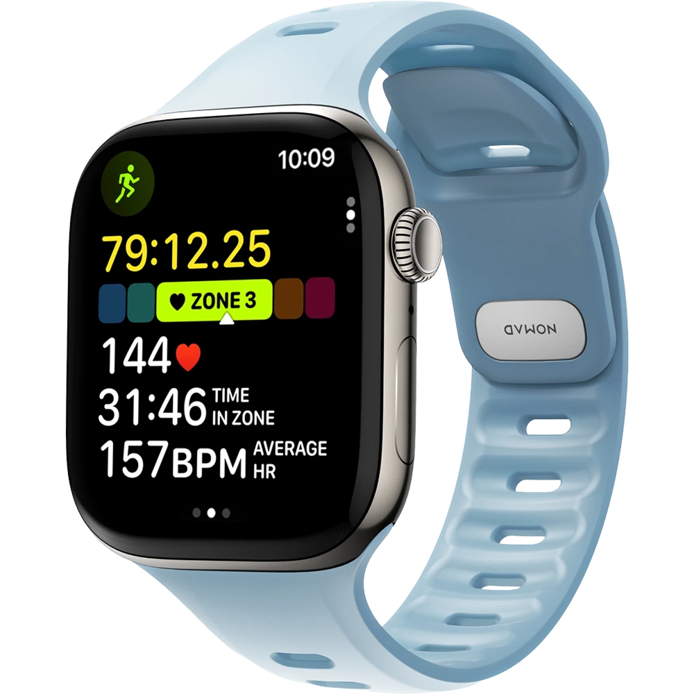 Pasek do zegarka Nomad Tempo Band do Apple Watch 46 / 45 / 44 mm, jasnoniebieskie
