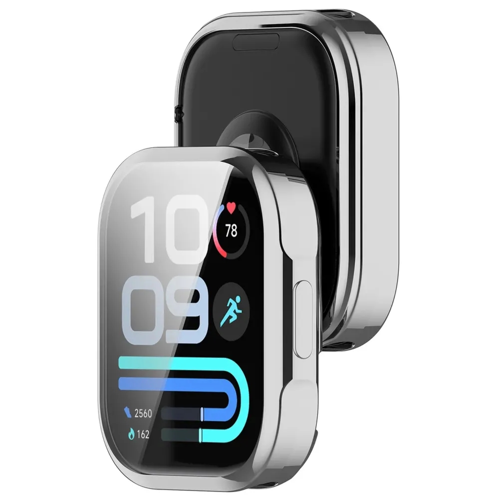 Etui z osłoną ekranu Bizon Case Watch Felipe do Xiaomi Redmi Watch 6 Lite, srebrne