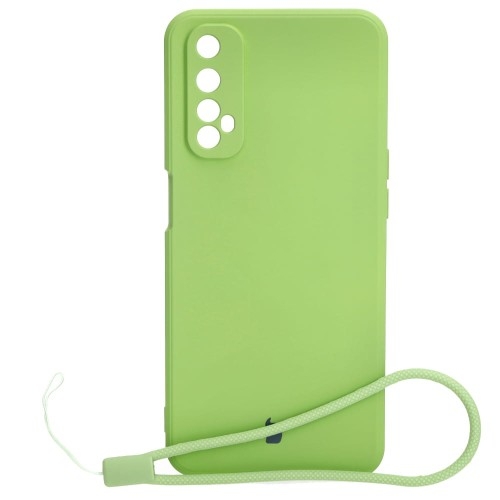 Image of Etui Bizon Case Silicone Sq do Realme 7, jasnozielone