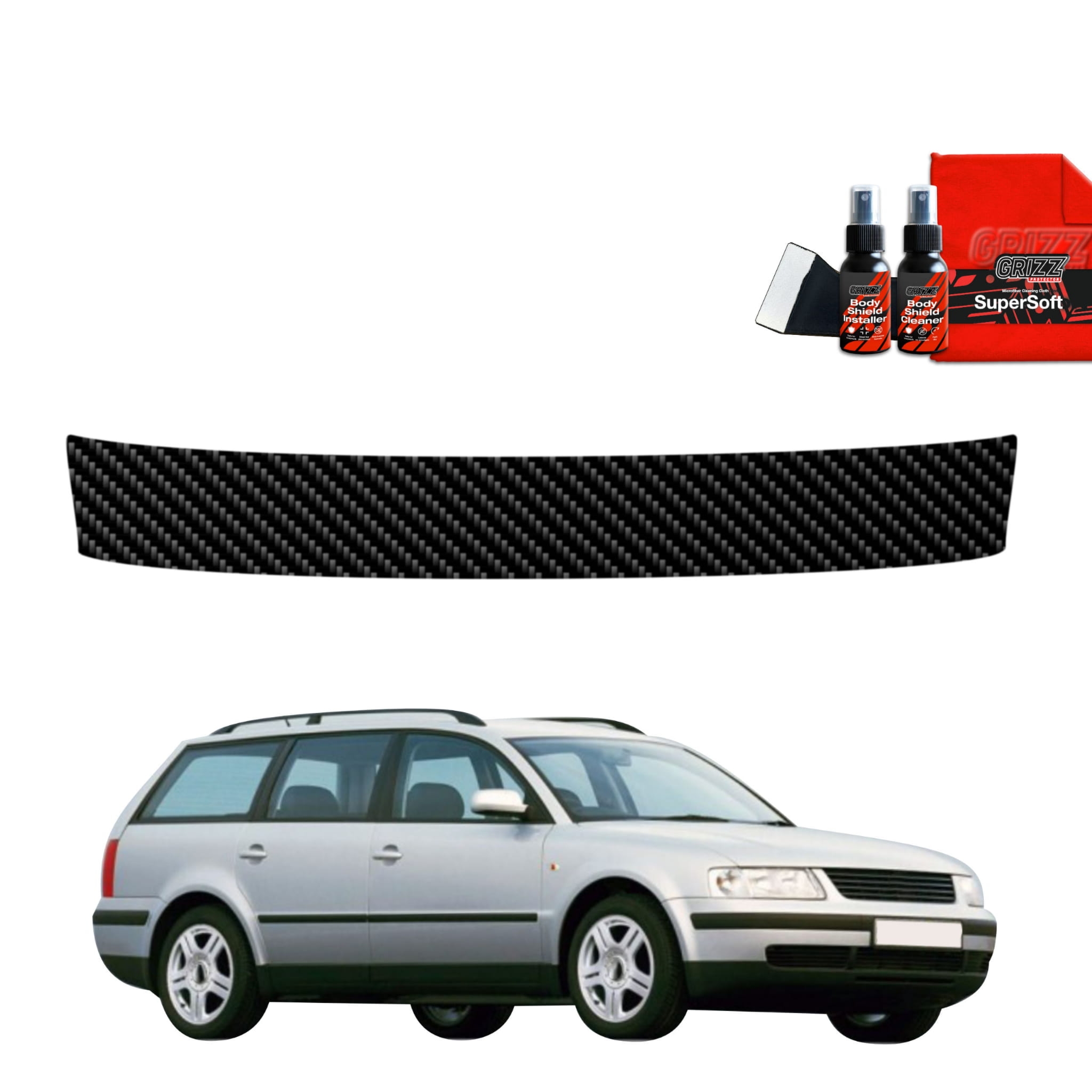 Folia karbonowa Grizz Protector na próg bagażnika do Volkswagen Passat B5 Variant (1996-2000)