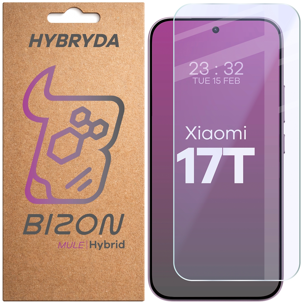 Elastyczne szkło hybrydowe Bizon Hybrid Mule do Xiaomi 17T