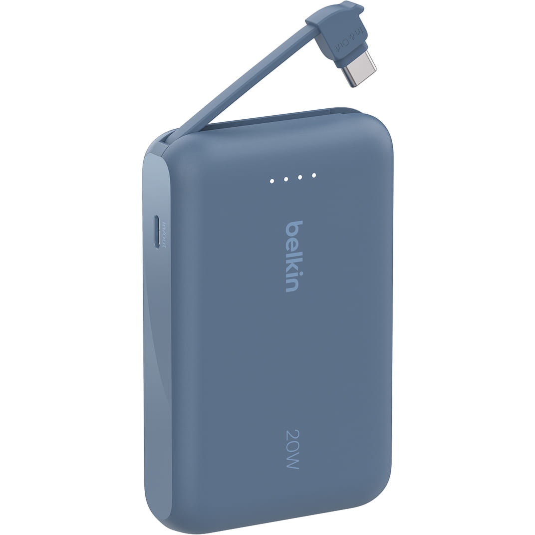 Bateria Belkin Boost Power Bank 10K 20W 10000 mAh z kablem USB-C PD, niebieska