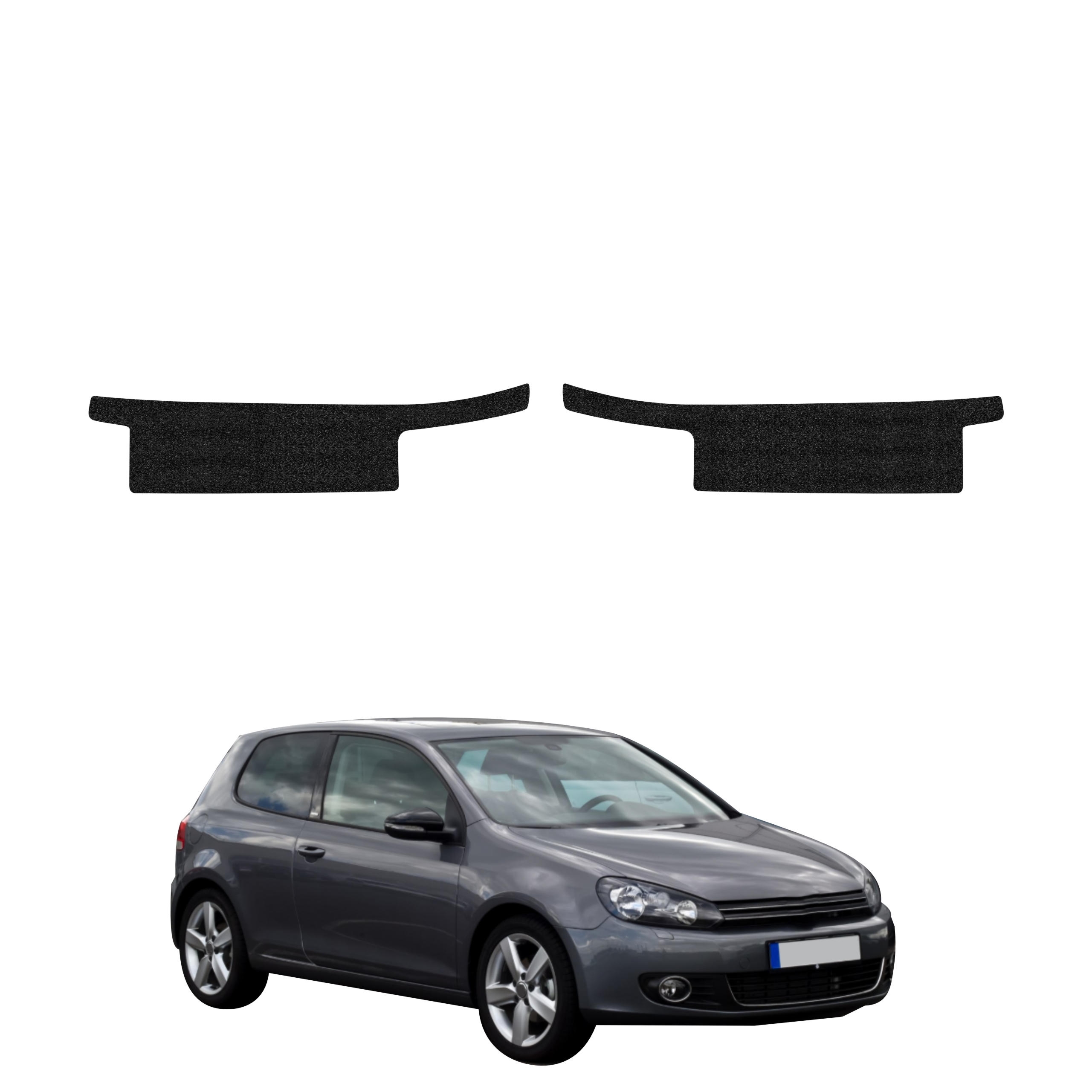 2w1 Czarna powłoka techniczna Grizz Protector na progi Volkswagen Golf 6 Hatchback 3D (2008-2012)