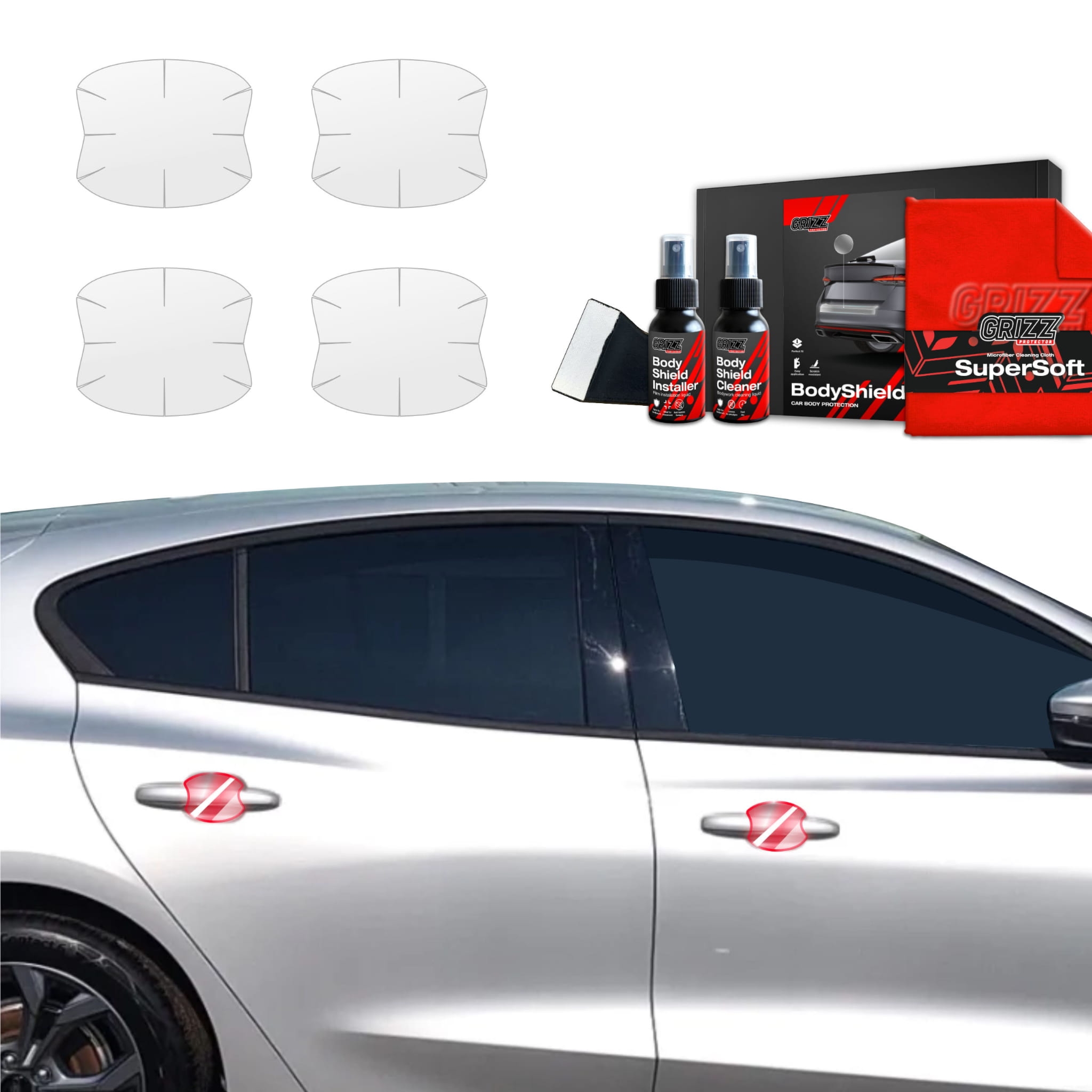 4w1 Folia ochronna pod klamki Grizz Protector do Ford Focus ST-Line X Hatchback Facelift (2021-2025)