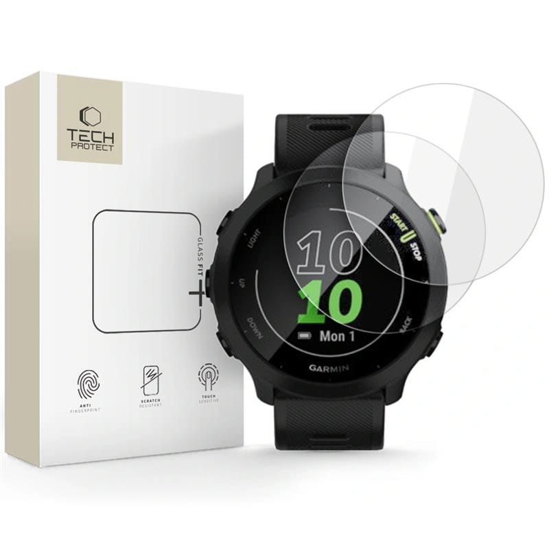 Image of Szkło hartowane Tech-Protect Glass Fit+ do Garmin Forerunner 55, 2 sztuki