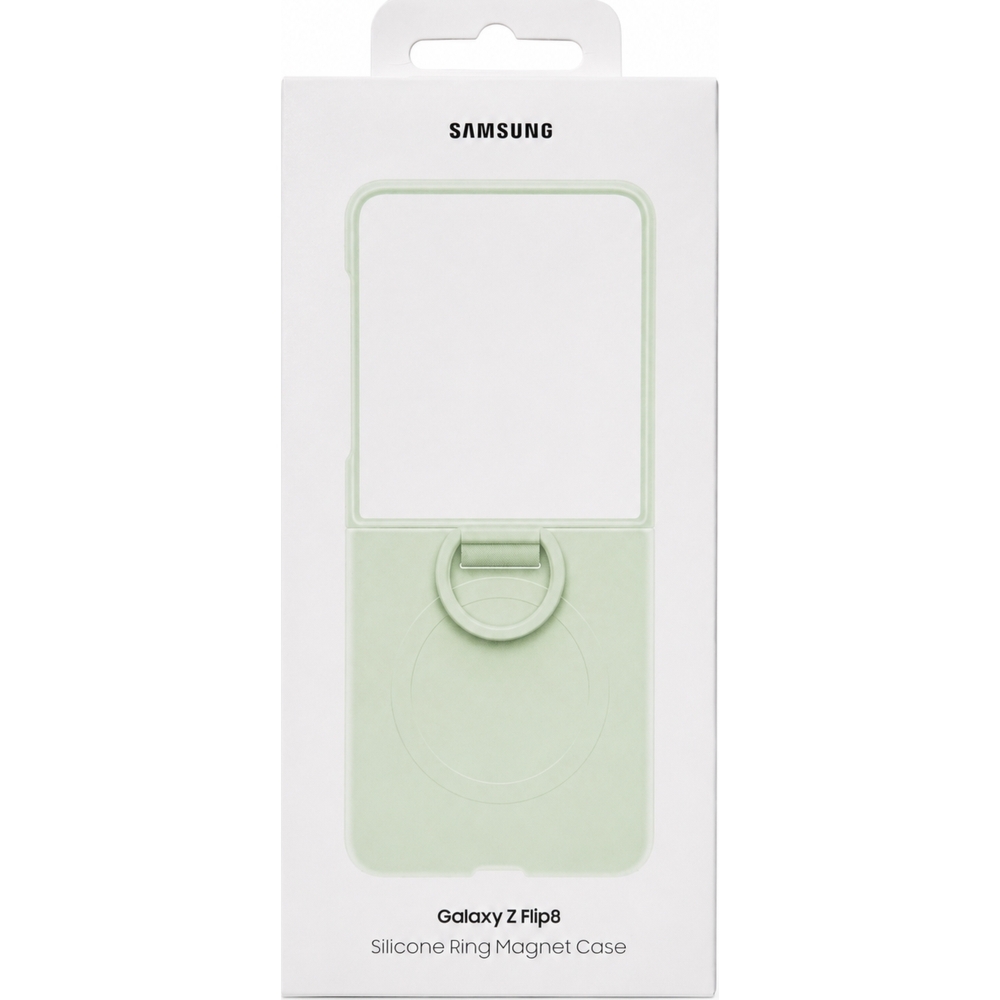 Etui Samsung Silicone Ring Magnet Case do MagSafe do Galaxy Z Flip8, zielone
