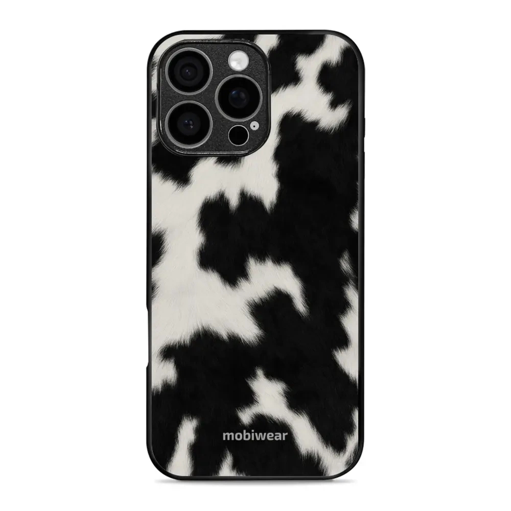 Etui ochronne do iPhone 16 Pro Max, Mobiwear Glossy Case, krowie futerko