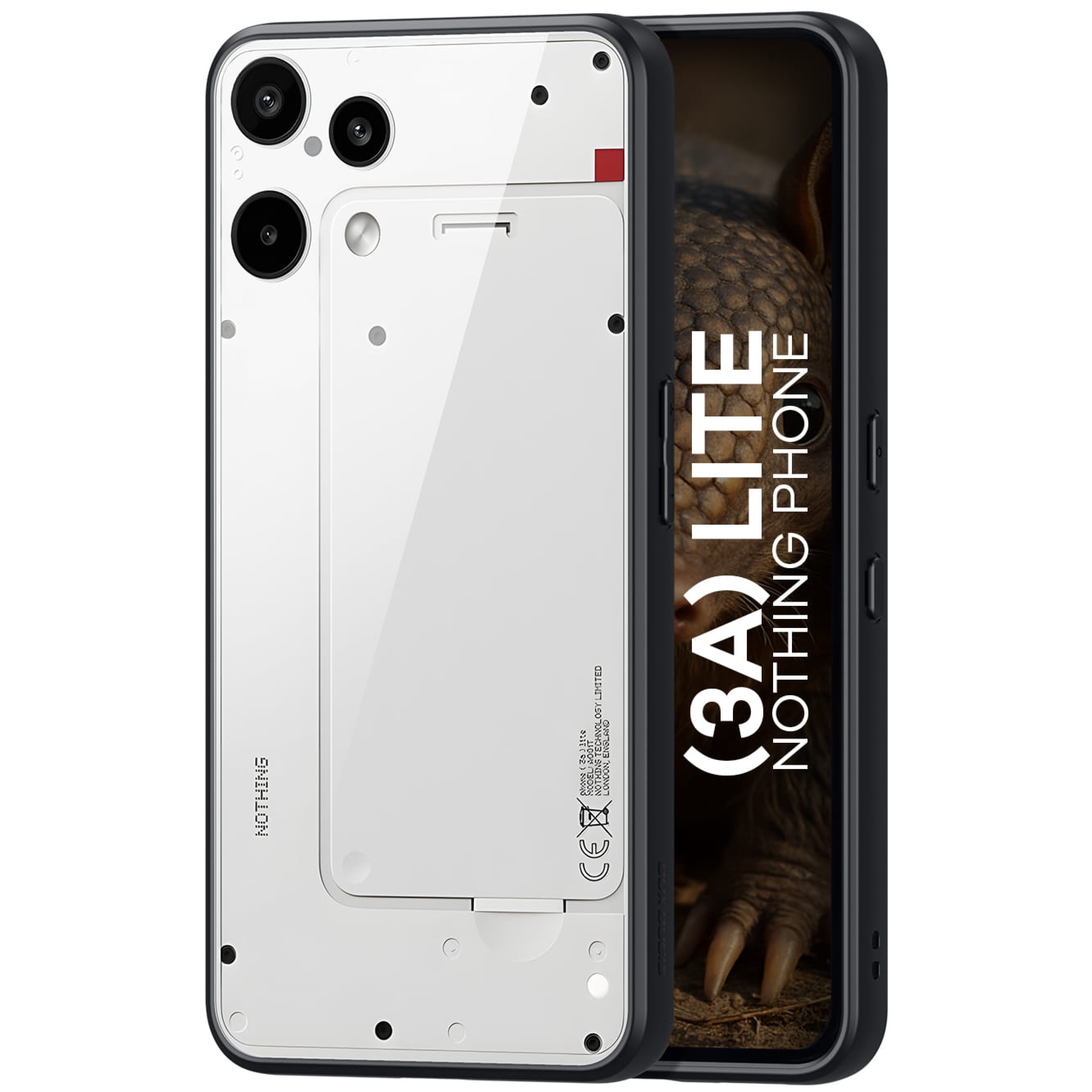 Etui Dux Ducis AIMO do Nothing Phone 3a Lite, przezroczyste z czarną ramką
