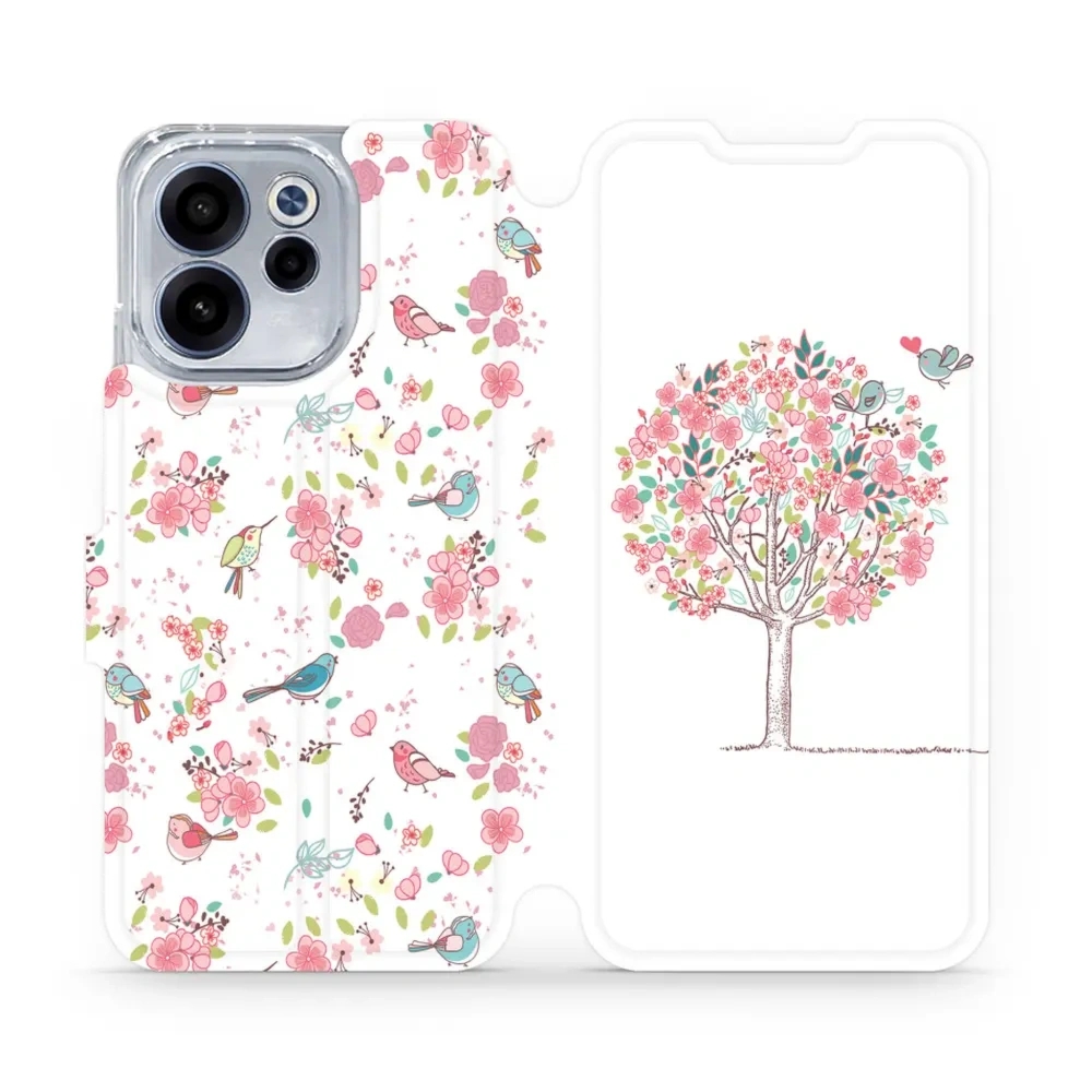 Etui z klapką do Oppo Reno 15 F, Mobiwear Book, różowy gaj