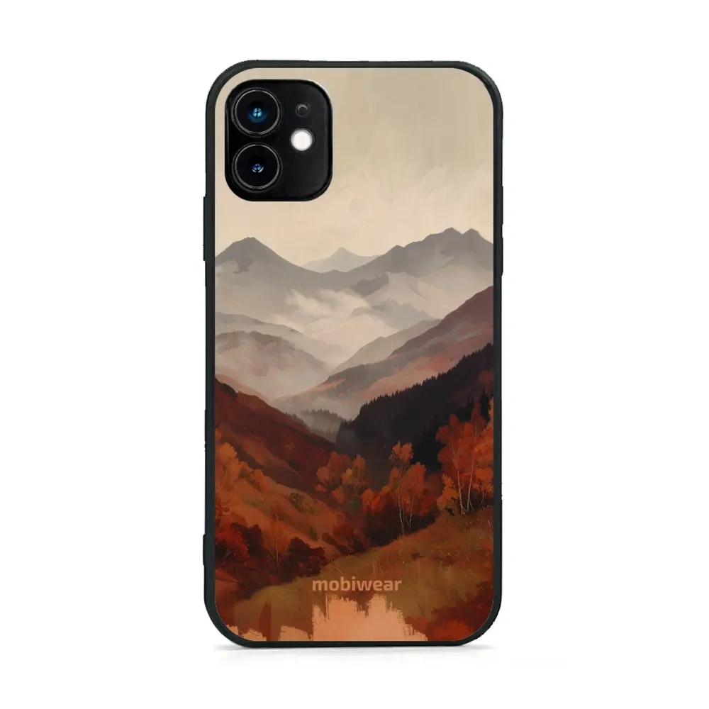 Etui ochronne do iPhone 11, Mobiwear Glossy Case, mglista dolina w górach