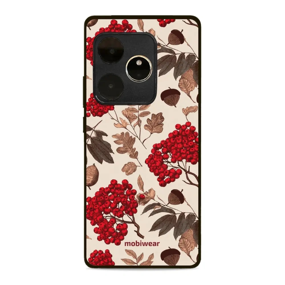 Etui ochronne do realme GT 6, Mobiwear Glossy Case, jarzębina na ecru