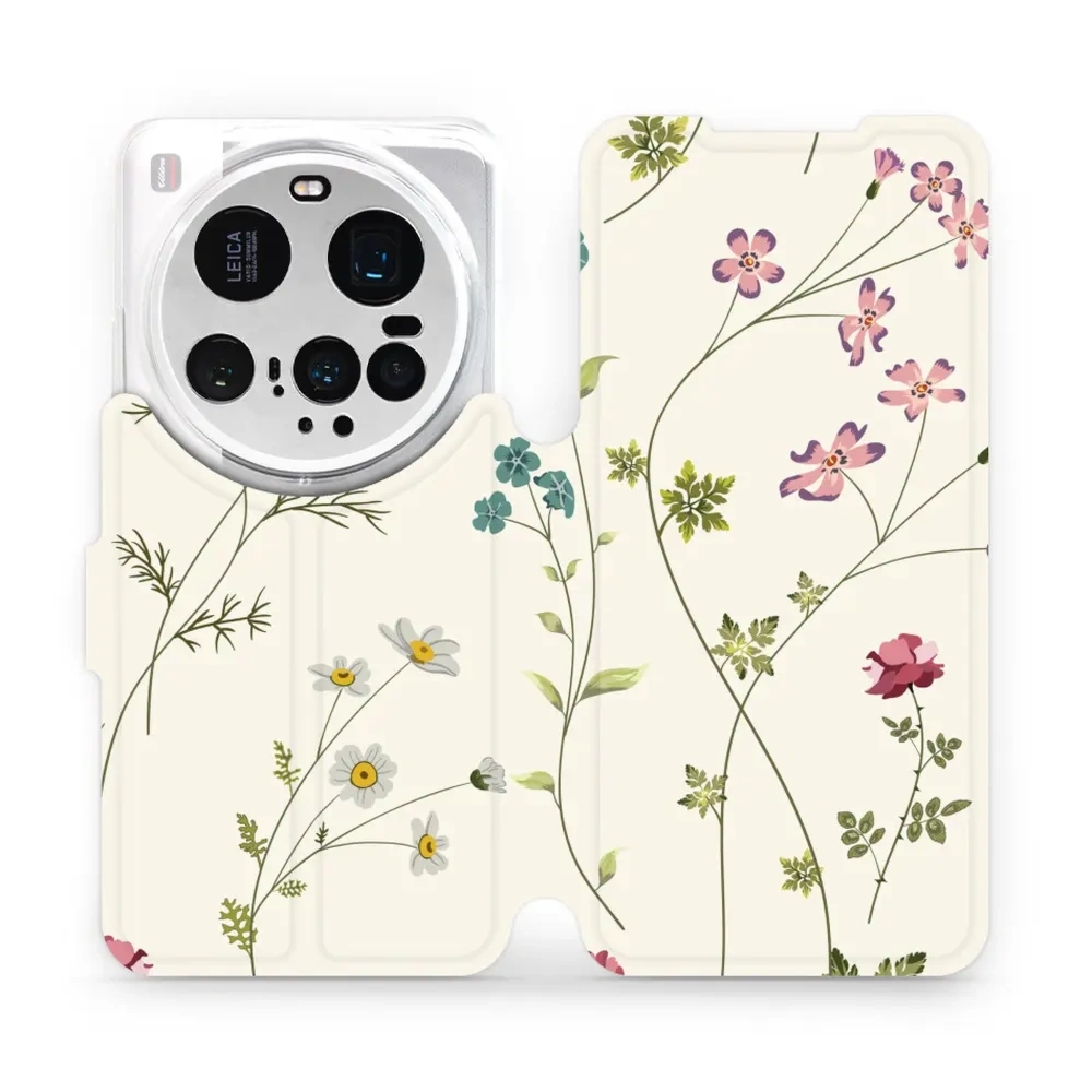 Etui z klapką do Xiaomi 15 Ultra, Mobiwear Book, polne kwiaty