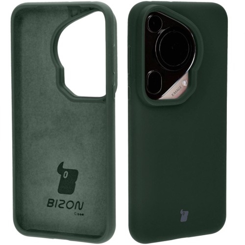 Image of Silikonowe etui Bizon Soft Case do Huawei Pura 70 Ultra, ciemnozielone