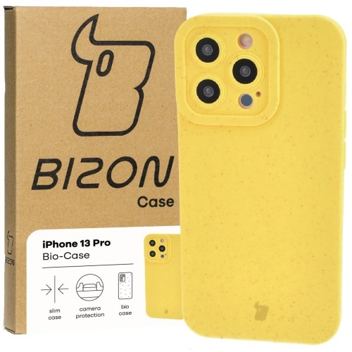 Image of Ekologiczne etui Bizon Bio-Case do iPhone 13 Pro, żółte