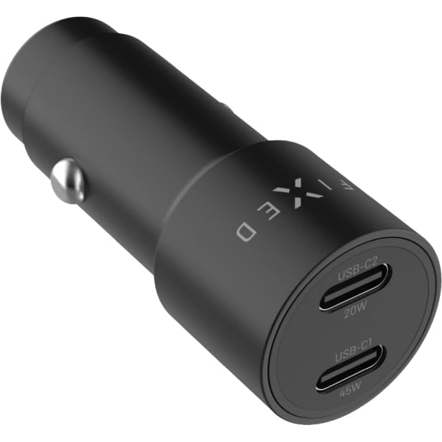 Ładowarka samochodowa Fixed Car Charger 65W,  2x USB-C PD 3.0, czarna