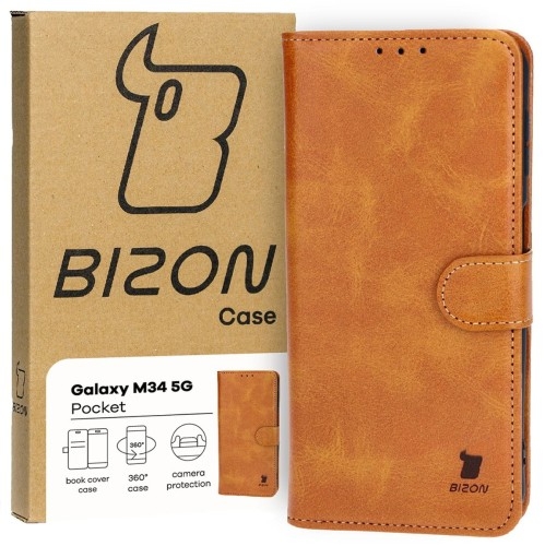 Image of Etui Bizon Case Pocket do Samsung Galaxy M34 5G, brązowe