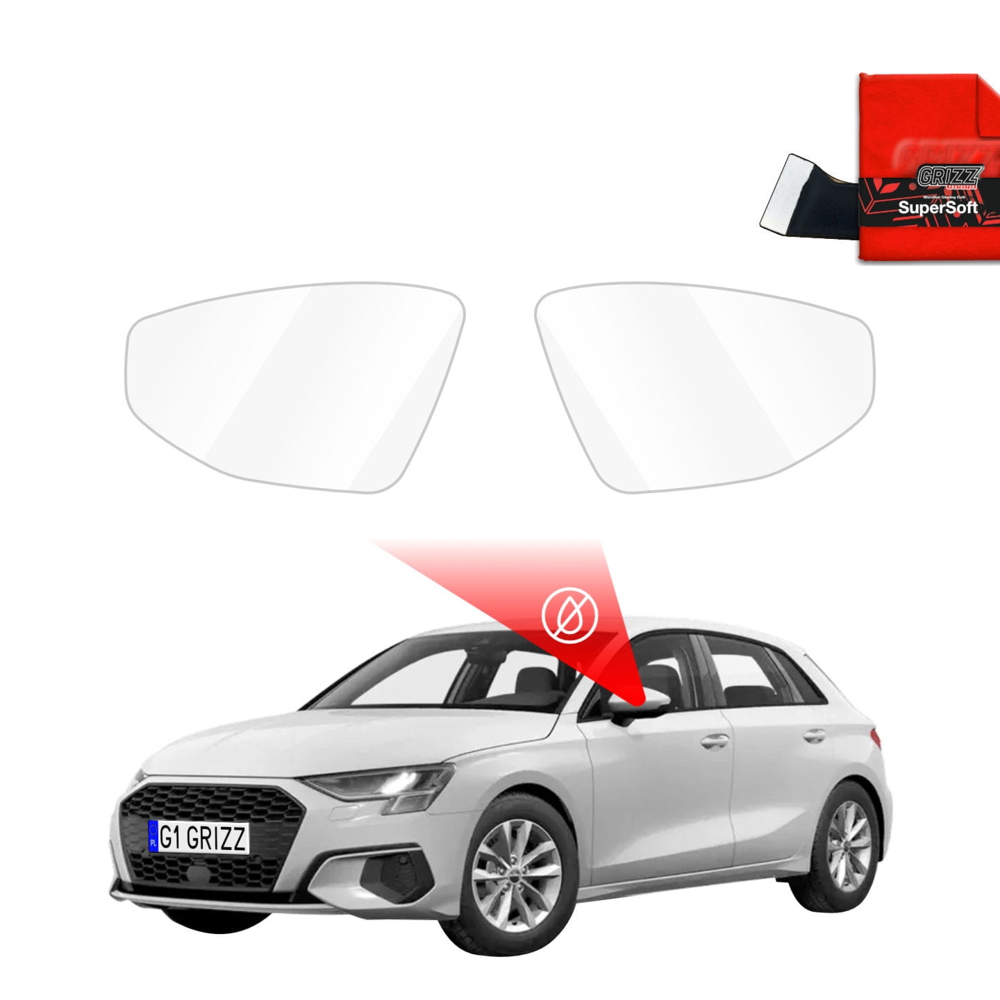 Folia przeciwdeszczowa Grizz Protector na lusterka do Audi A3 8Y (2020-2024)