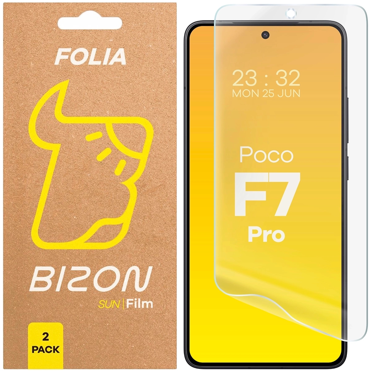 Folia matowa Bizon Film Sun Duo do Xiaomi Poco F7 Pro, 2 sztuki