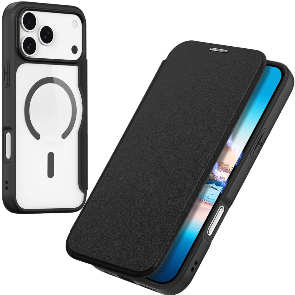 Etui Dux Ducis Skin X Pro Magnetic do iPhone 17 Pro Max do MagSafe, czarno-przezroczyste