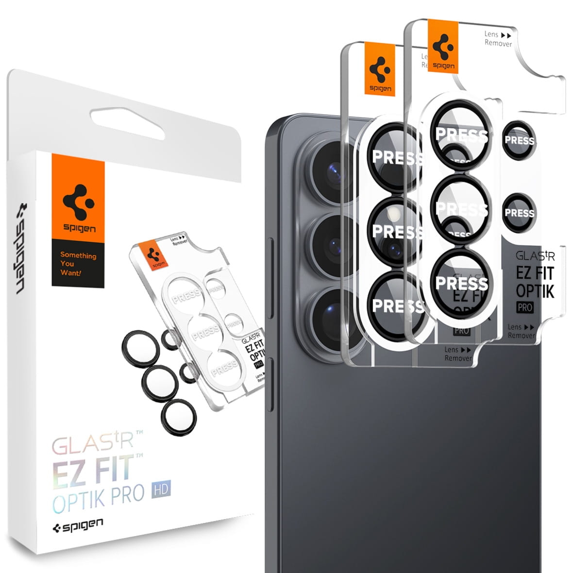 Szkło na aparat Spigen Glas.tR Ez Fit Optik Pro 2-Pack do Galaxy S26 Ultra, czarne