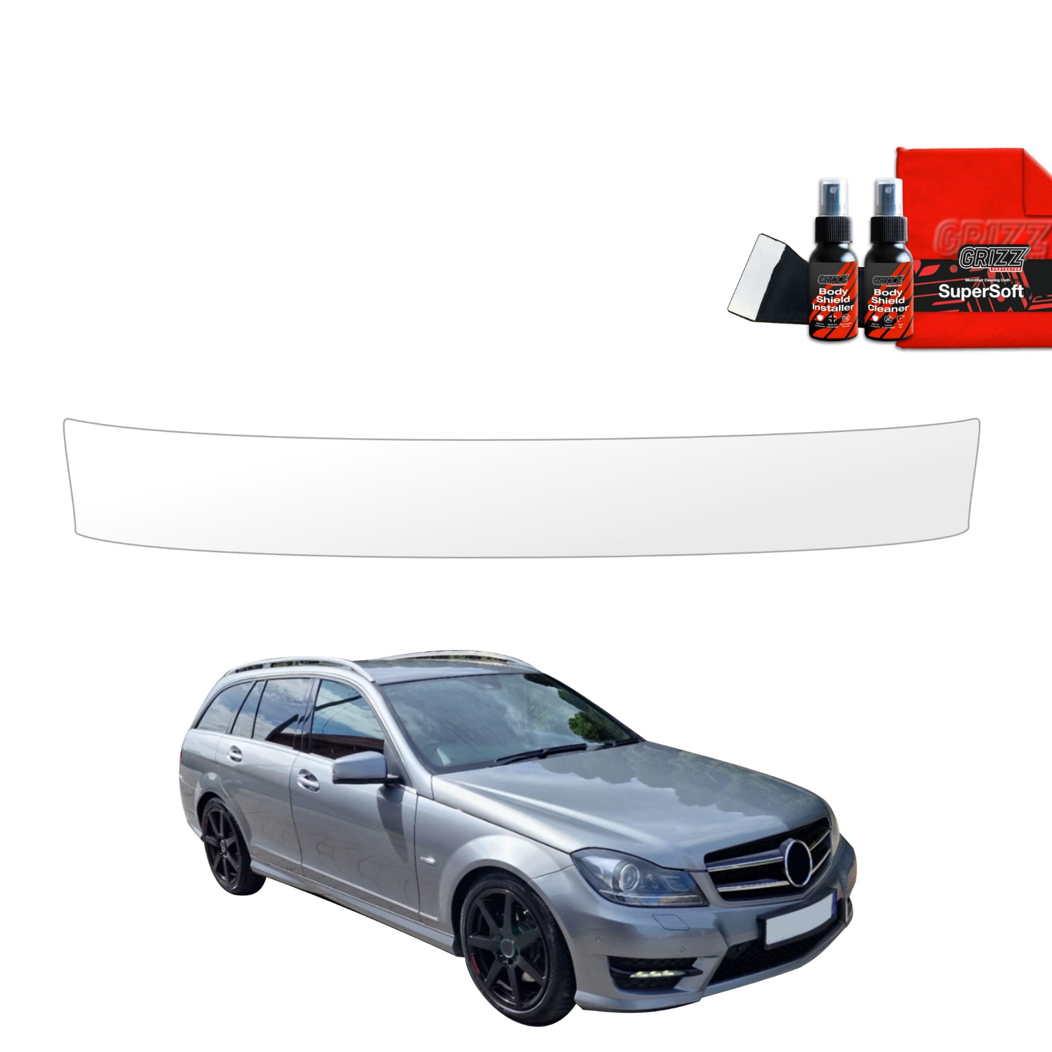 Folia ochronna na próg bagażnika Grizz Protector do Mercedes Benz C Klasa S204 Kombi Facelifting (2011-2014)