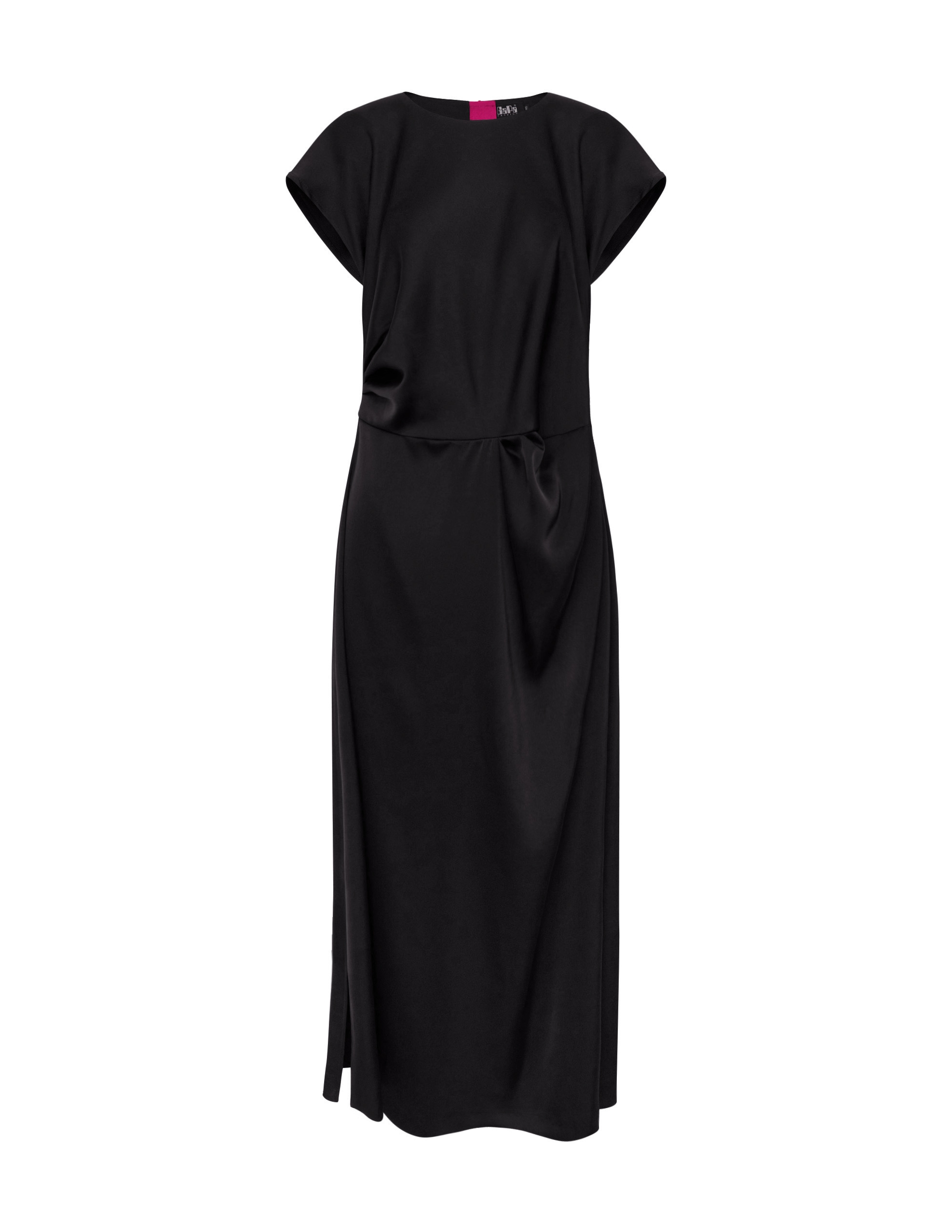 Sukienka wizytowa czarna z drapowaniem