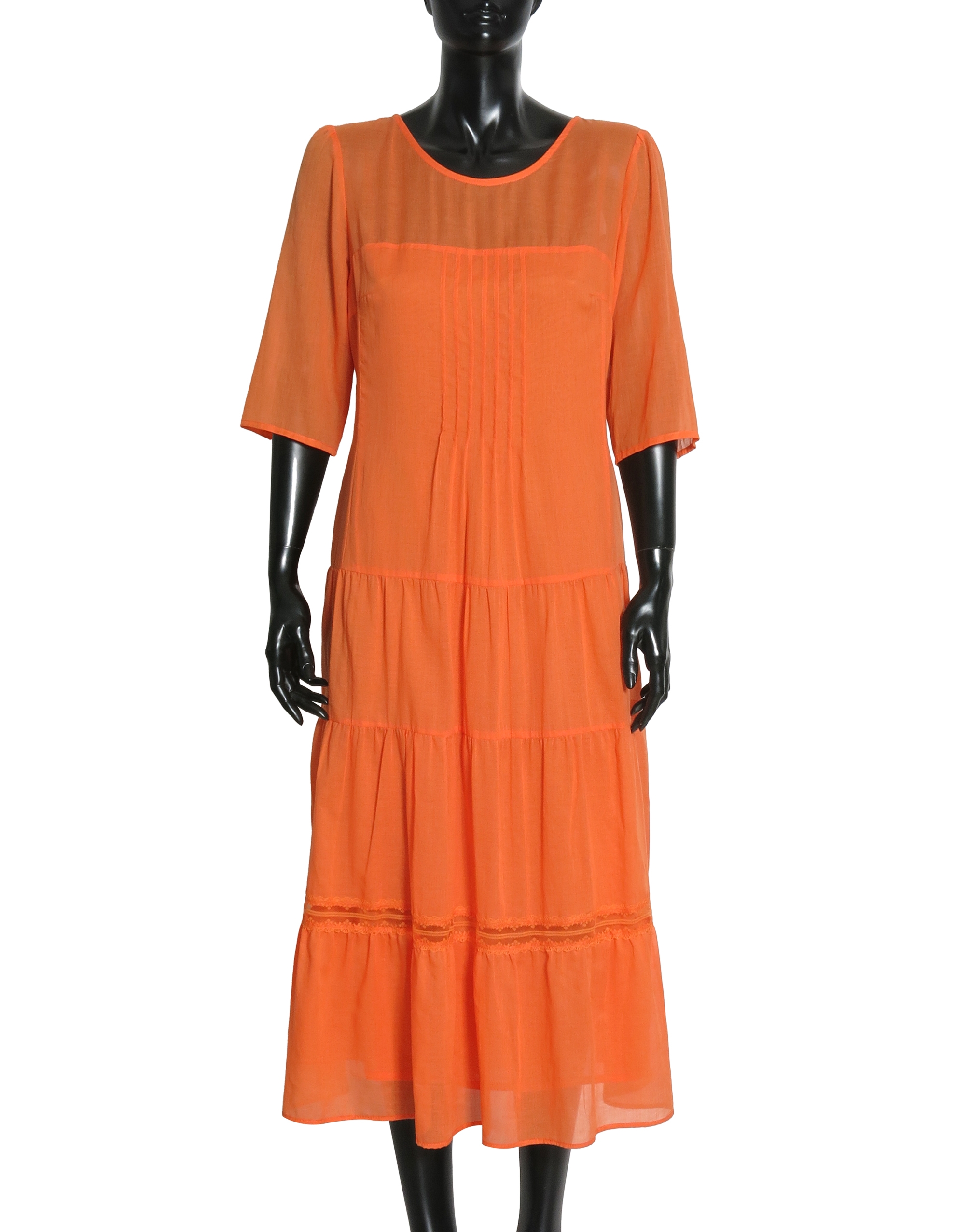 Pomarańczowa z batystu bawełnianego