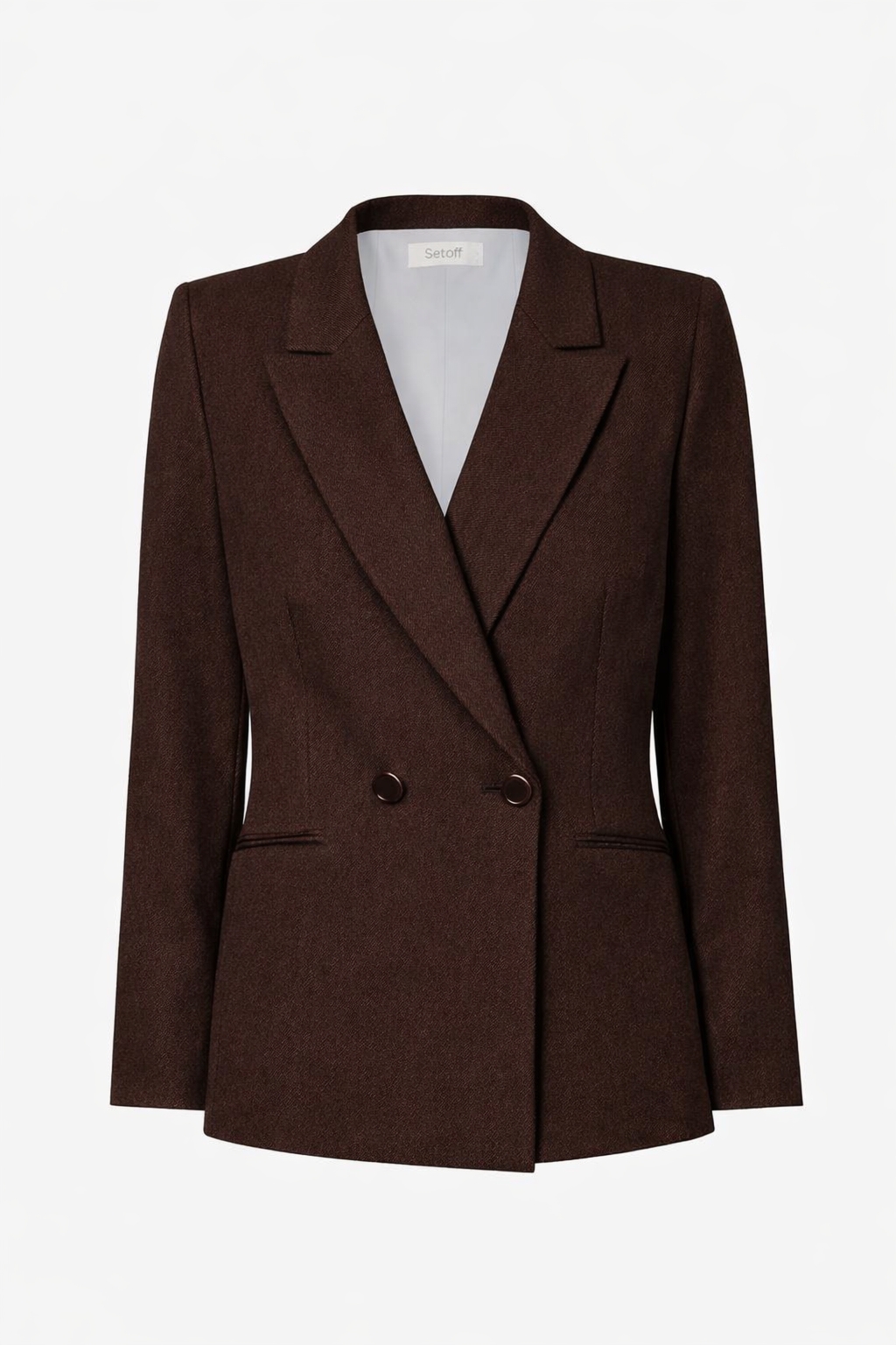 Wiskozowa marynarka w kolorze czekoladowym