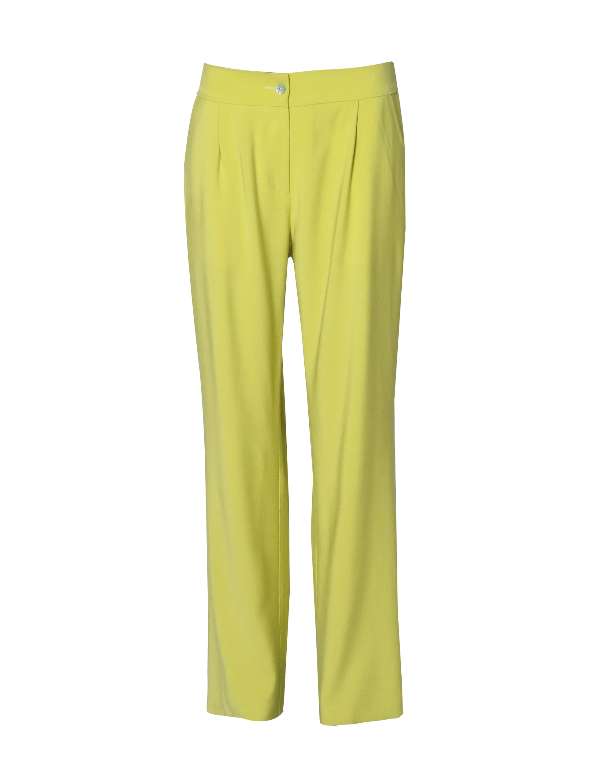 Spodnie w kolorze żółto-zielonym