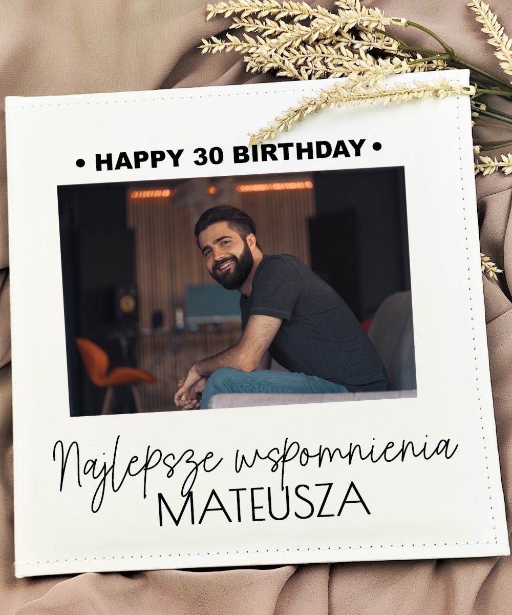 Prezent na urodziny dla niego - album na zdjęcia z personalizacją