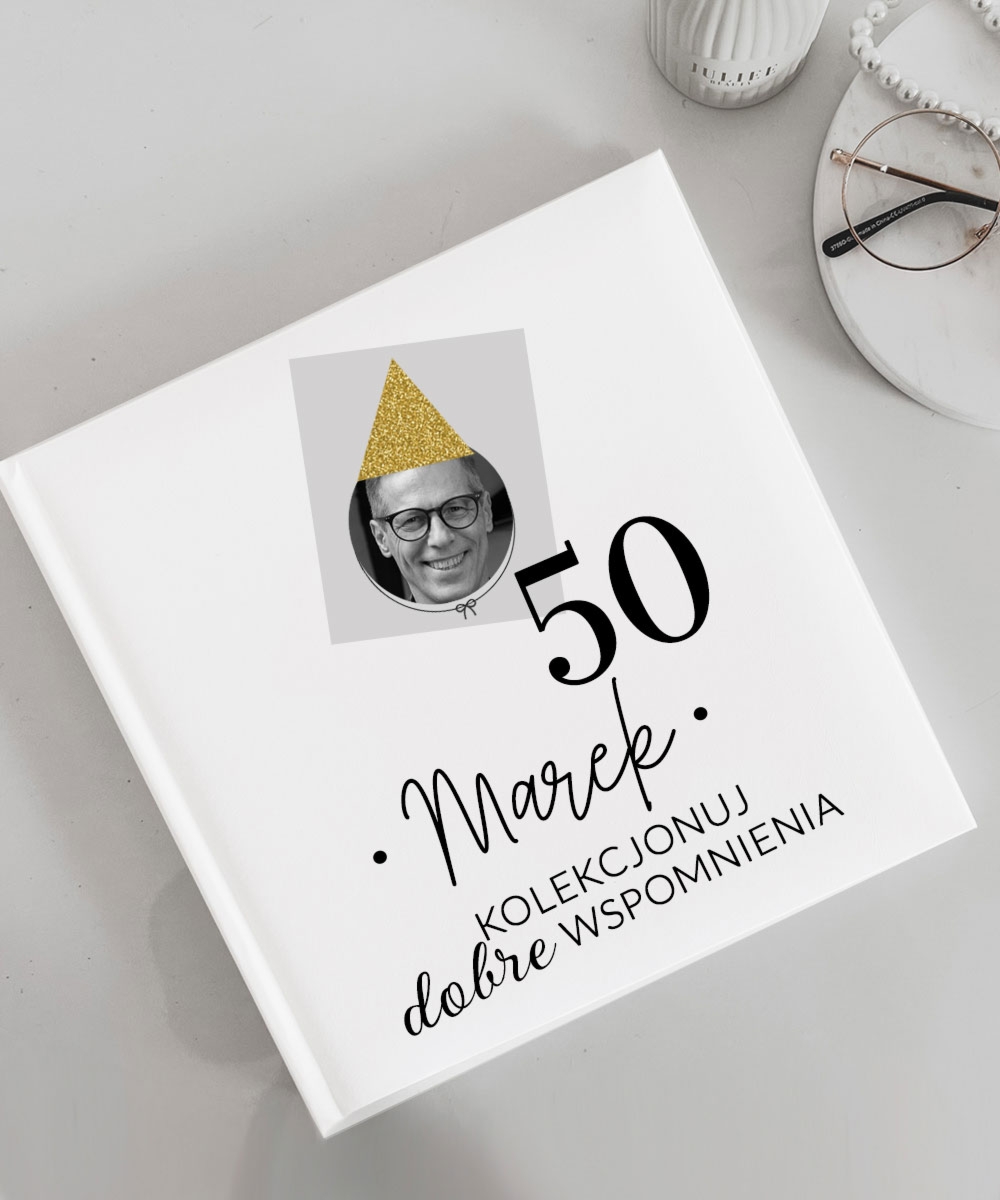 Prezent na 50 urodziny dla mężczyzny - album na zdęcia z personalizacją SPARKLE