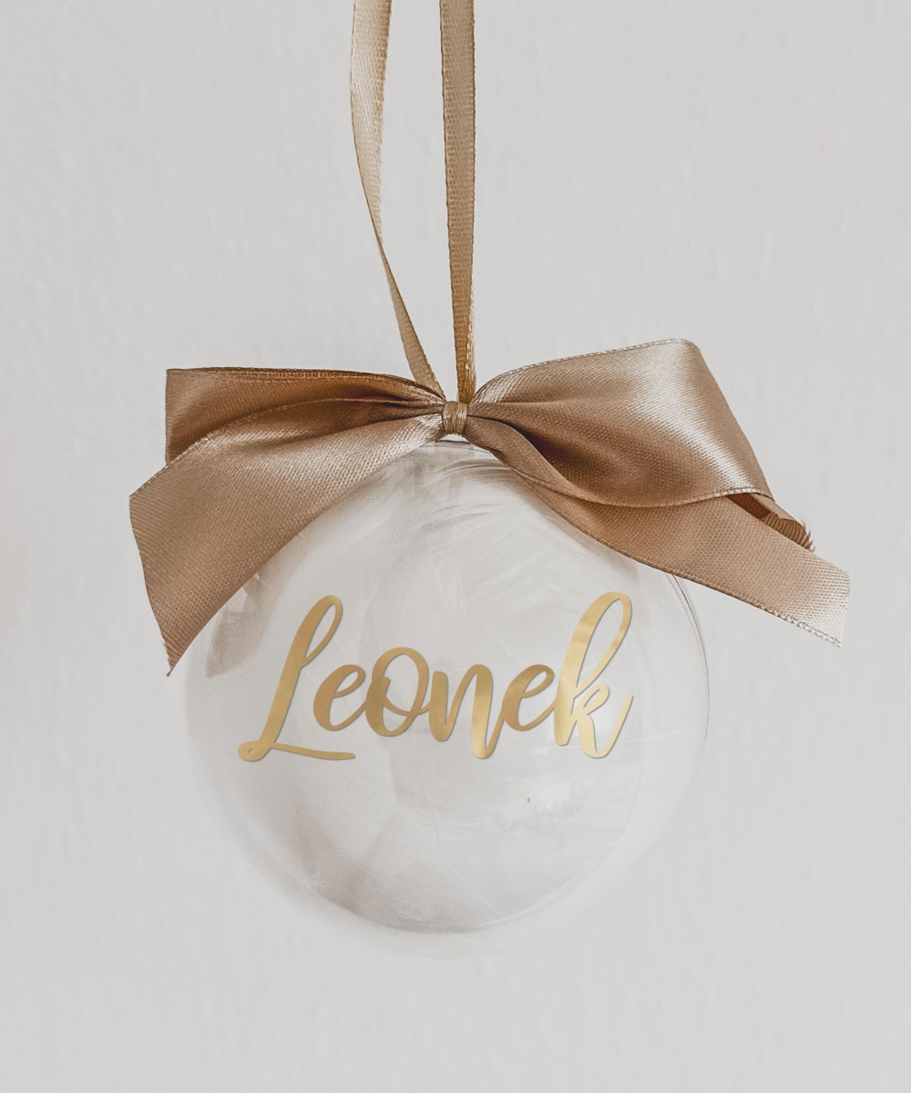 Bombka z imieniem dla chłopca - świąteczny prezent