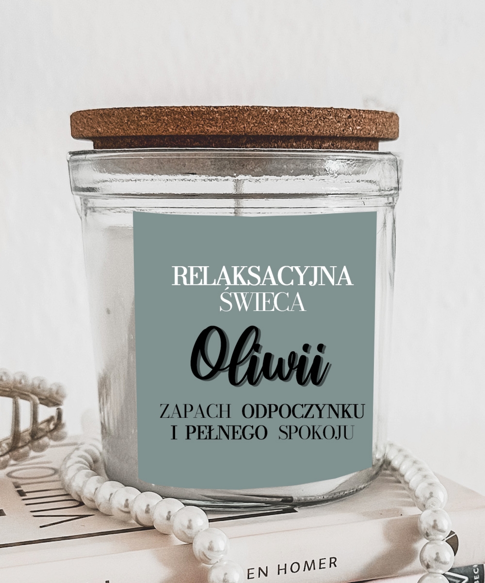 Stylowy dodatek do prezentu PERSONALIZOWANA ŚWIECA BLUE