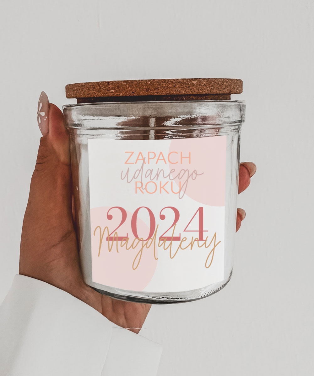 Prezent na święta oryginalny dla kobiety - świeca na szczęście na rok 2024