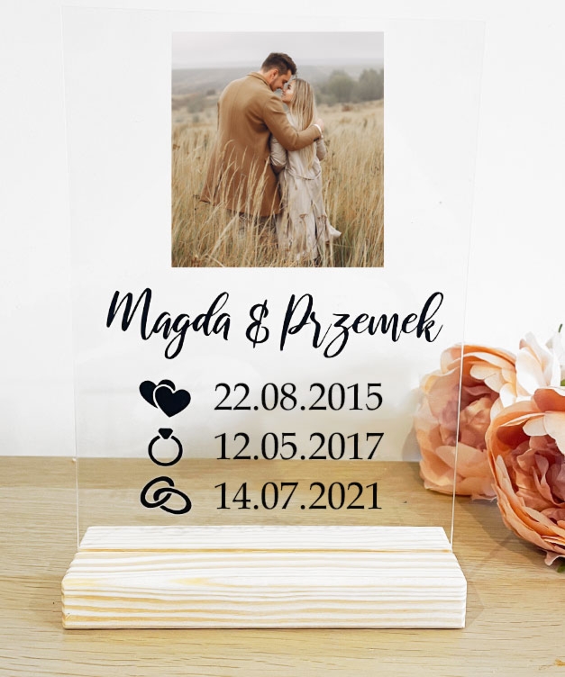 Elegancka ramka z personalizacją dla pary - Razem
