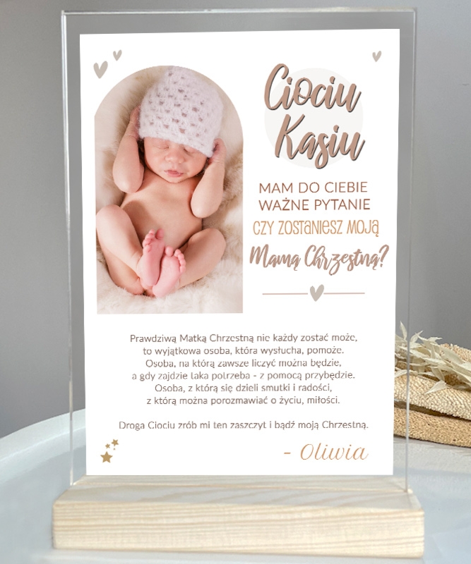 Piękna prośba do Matki Chrzestnej - Statuetka z personalizacją