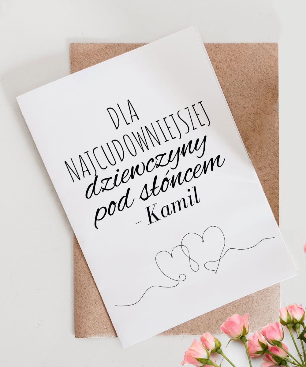 Kartka okolicznościowa dla zakochanych - Najcudowniejsza