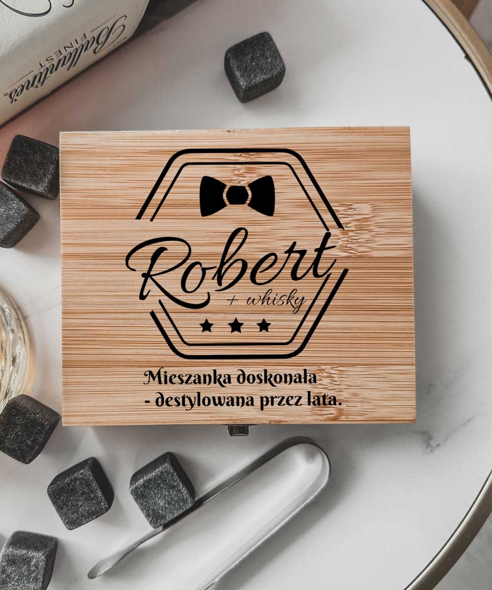 Personalizowane Kamienie do whisky w pudełku - Mieszanka