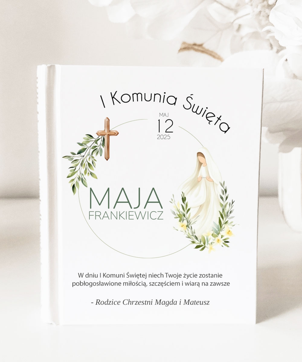 Biblia na Komunię Święta z dedykacją i imieniem - EUKALIPTUS